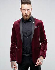 Burgundy Velvet Blazer