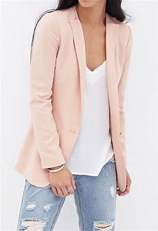 Collarless Blazer Womens