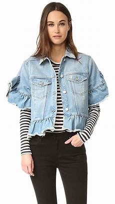 Collarless Jean Jacket