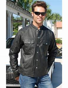 Collarless Jean Jacket
