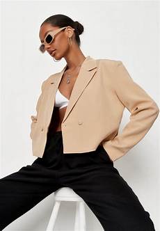 Cropped Leather Blazer
